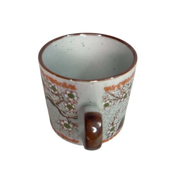 Vintage Japanese Hand-Painted Ceramic Tea Cup Bird & Cherry Blossom - Picture 4 of 9